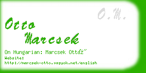 otto marcsek business card